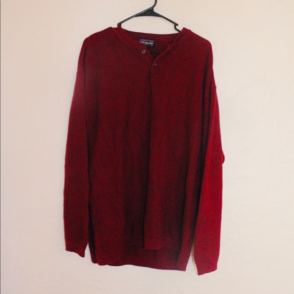 Patagonia mens red pullover organic cotton